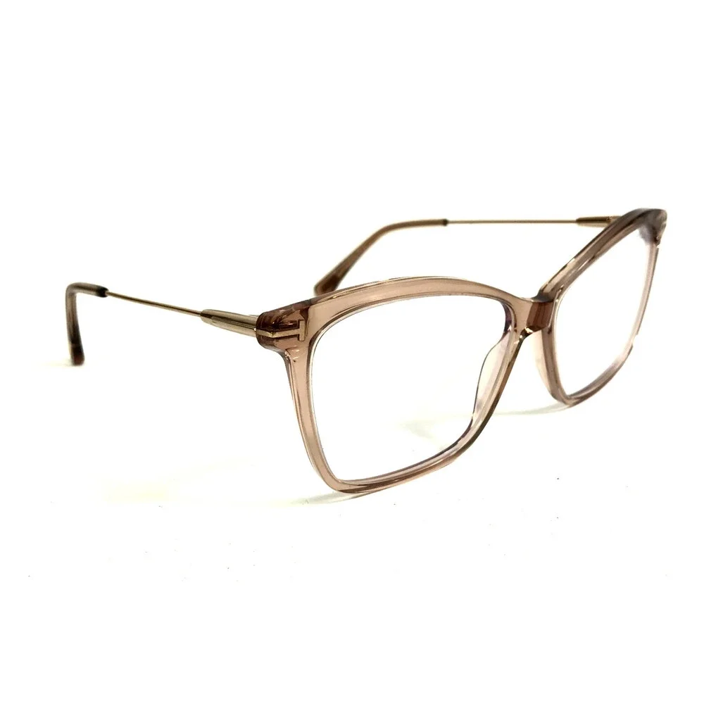 Tom Ford Eyeglasses Frames TF5687-B 045 Clear Light Brown Gold Cat Eye 56-14-140